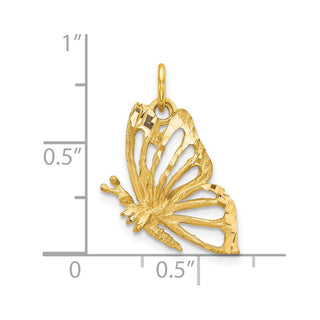 10k Yellow Gold Butterfly Charm 10C642