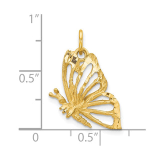 10k Yellow Gold Butterfly Charm 10C642