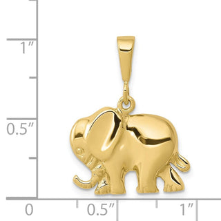 10k Yellow Gold Elephant Pendant