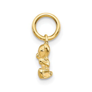 10k Yellow Gold 3D Teddy Bear Charm 10C658