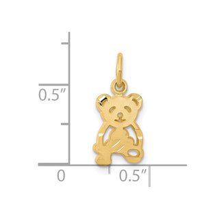 10k Yellow Gold Teddy Bear Charm 10C659