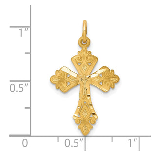 10k Yellow Gold Cross Charm 10C67