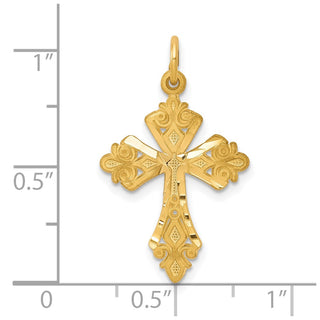 10k Yellow Gold Cross Charm 10C67
