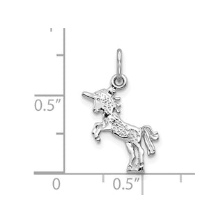 10k White Gold Unicorn Charm