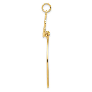 10K Yellow Gold 5 Hearts Charm Holder Pendant