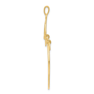 10K Yellow Gold Small Heart Charm Holder Pendant