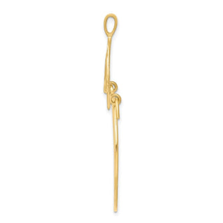 10K Yellow Gold Small Heart Charm Holder Pendant