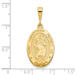10k Yellow Gold St. Christopher Medal Pendant