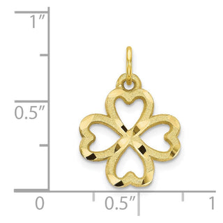 10k Yellow Gold 4-Leaf Clover Charm 10C719