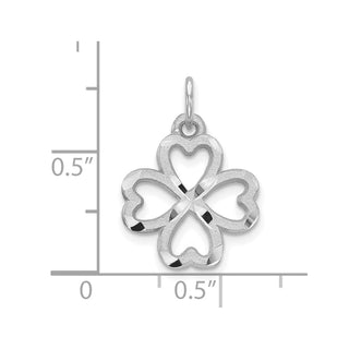 10k White Gold 4-Leaf Clover Pendant
