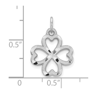 10k White Gold 4-Leaf Clover Pendant