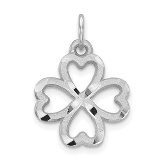10k White Gold 4-Leaf Clover Pendant