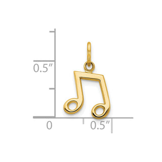 10k Yellow Gold Musical Note Charm
