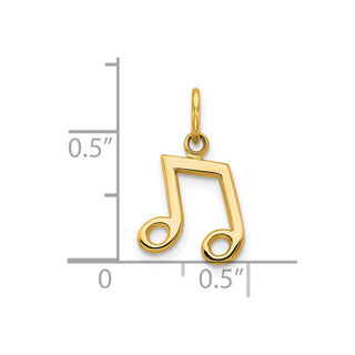 10k Yellow Gold Musical Note Charm