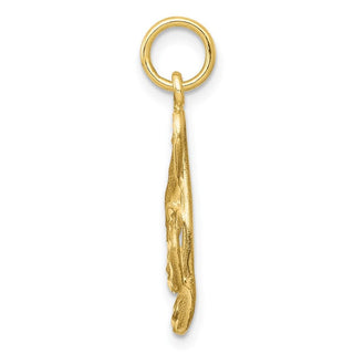 10k Yellow Gold Medium Solid Treble Clef Charm