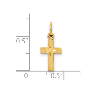 10k Yellow Gold Cross Charm 10C74