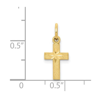 10k Yellow Gold Cross Charm 10C74