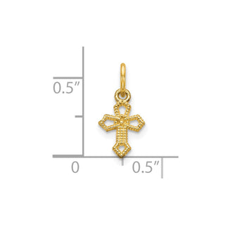 10k Yellow Gold Cross Charm 10C75