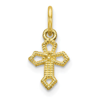 10k Yellow Gold Cross Charm 10C75