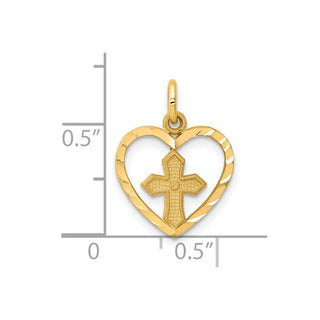 10k Yellow Gold Cross Charm 10C76