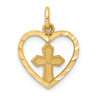 10k Yellow Gold Cross Charm 10C76