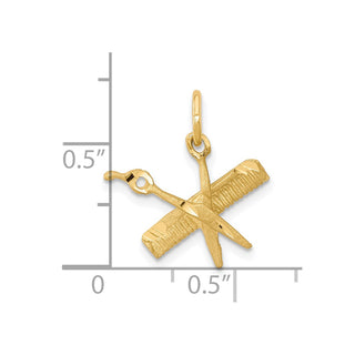 10k Yellow Gold Comb and Scissors Charm 10C760