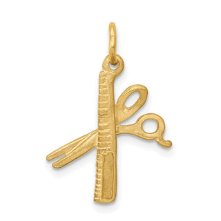 10k Yellow Gold Comb and Scissors Charm 10C761
