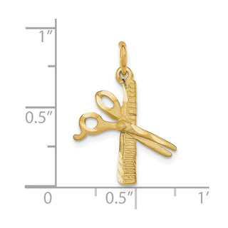 10k Yellow Gold Comb and Scissors Charm 10C761