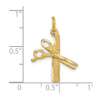 10k Yellow Gold Comb and Scissors Charm 10C761