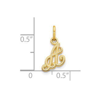 10k Yellow Gold Initial A Charm 10C763A