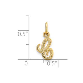 10k Yellow Gold Initial C Charm 10C763C