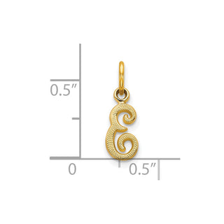 10k Yellow Gold Initial E Charm 10C763E
