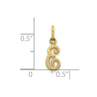 10k Yellow Gold Initial E Charm 10C763E