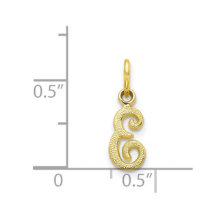 10k Yellow Gold Initial E Charm 10C763E