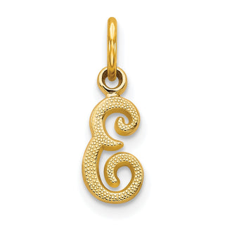 10k Yellow Gold Initial E Charm 10C763E