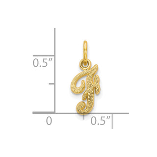 10k Yellow Gold Initial F Charm 10C763F