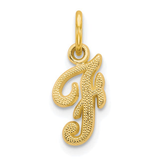 10k Yellow Gold Initial F Charm 10C763F