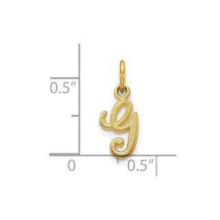 10k Yellow Gold Initial G Charm 10C763G