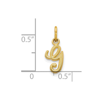 10k Yellow Gold Initial G Charm 10C763G