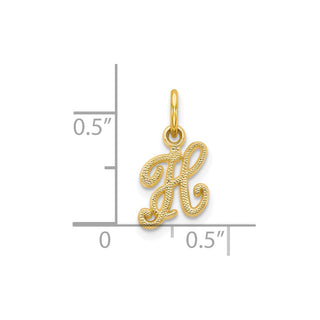 10k Yellow Gold Initial H Charm 10C763H