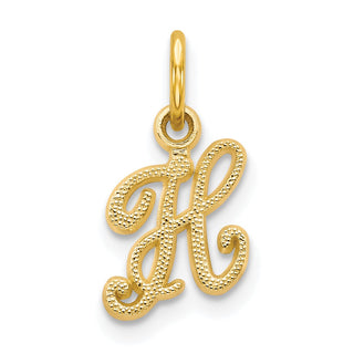 10k Yellow Gold Initial H Charm 10C763H
