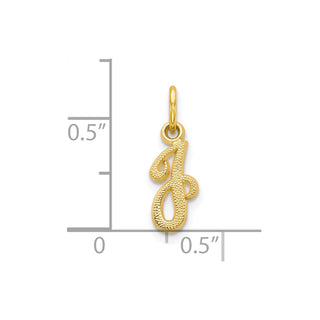 10k Yellow Gold Initial J Charm 10C763J