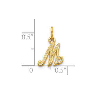 10k Yellow Gold Initial M Charm 10C763M