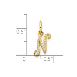 10k Yellow Gold Initial N Charm 10C763N