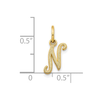 10k Yellow Gold Initial N Charm 10C763N