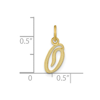 10K Yellow Gold Initial O Charm 10C763O