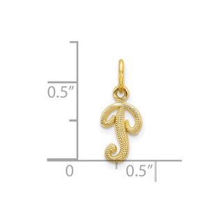 10k Yellow Gold Initial P Charm 10C763P