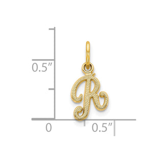 10k Yellow Gold Initial R Charm 10C763R