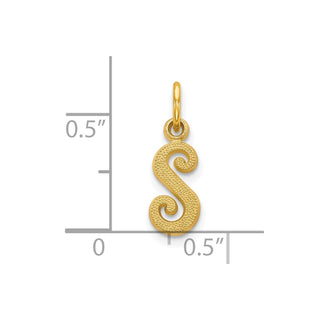 10k Yellow Gold Initial S Charm 10C763S
