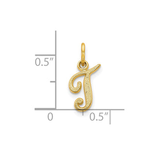 10k Yellow Gold Initial T Charm 10C763T
